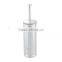 galvanized metal round toilet brush with holder with plastic brush