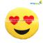 Valentine's Day soft Emoji pillow stuffed toy pillow with red heart