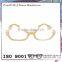 Color combination and silver pins decoration eyeglasses