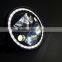 Black 7" Round Vortex LED Headlight with Low-High Halo 7" Vortex LED Headlamp 12v 24v Led lights