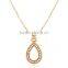 Environmental gold plated zinc alloy rhinestone water drop shaped 4 pieces fashion jewelry set                        
                                                                                Supplier's Choice