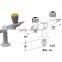 Two-way deck mounted gas tap/gas valve