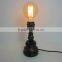 Wooden Table Light with fabric plug cord