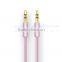 Slim Flexible Gold Plated 3.5mm Audio Cable for Car Aux Stereo Cable
