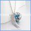 Angel Wing Metal Hollow Cage Chime Box Musical Sound Bell Ball Pendant Antenatal Training Pregnancy Maternity Necklace BAC-M056