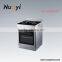 Free standing large integrated kitchen home electric oven with 4 burner induction hob cooker