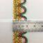 top grade high quality vintage colorful golden button loop braid trims