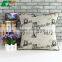 Hot Style Mediterranean Style English Printing Eiffel Towe Cushion Cover Cloth Art Household Cotton and Linen Hold Pillow
