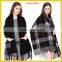 2015 Fashion New Womens Winter Genuine Camel Cashmere Wool Plaids Scarf Shawl Pashmina Wraps with Pockets Double side double use