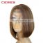 Wholesale18 inch brazilian human hair wig tangle and shedding free natural color deep wave human hair wig