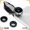 Mobile Phone Camera Lens New Clip On 198 Degree Super Fisheye Lens 0.63X Wide Angle 20X Macro 3in1 Smartphone Lens Kit