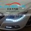 White and yellow color led daytime running light crystal tear eye DRL auto turning light of headlamp