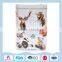 Oval wildlife animals picture tin box for pet food storage