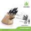 High Quality 8pcs Stainless Steel Kitchen Chef Cutlery Knife Set With Stand