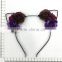 Cute fabric flower metal ear headband cute alice band
