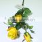 wholesale real touch rose weddings decoration artificial flowers three heads