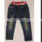 wholesale kids jeans with middle waist / kids elastic waist denim jeans