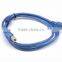 Wholesale transparent Blue USB 2.0 Male A To Male B USB Printing Cable 3m