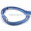 Wholesale transparent Blue USB 2.0 Male A To Male B USB Printing Cable 0.5m