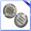 Factory custom made cheap silver plating brass embossed coin