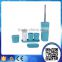 Hotel modern design square blue white liquid soap dispenser bath set for bathroom accessories