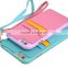 Ultra thin pu skin+tpu dual color cellphone pocket leather case for iphone 6/6s with hand rope                        
                                                                                Supplier's Choice