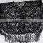 Domi New Style Poncho Type Deep V Neck Fashionable Lace Woman Beach Wear With Tassels