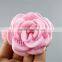 Satin singed burning rose flower - artificial silk fabric chiffon flowers wedding hair accessories Wholesale