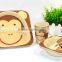 Customized animal shape bamboo fibre kids dinner set