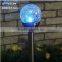 Garden ornaments dogs with glass ball led light