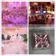 Colorful floral glass candle holders wholosale wedding table centerpiece led floral light