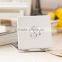 Personalized white color pu leather pocket compact mirror