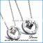 Distinctive Fashion Design fashion round hollow lover stainless steel pendant necklace