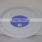 Plastic large oval tray/outdoor platter/serving tray white 52x37cm #TG22580