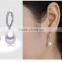 Fashion fancy pearl earring AAA 8-9mm drop stud freshwater pearl earring