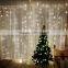 2016 3M x 3M 300 LED Outdoor Home Warm White Christmas Decorative xmas String Fairy Curtain Garlands Party Lights For Wedding