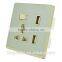 UK standard combination 13a switch socket with double USB socket