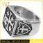 China factory Jerusalem Cross Rings Stainless Steel Retro Vintage Religious Five Wounds of Jesus (HF-033)