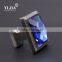 Diamond Blue Square Crystal Glass Cabinet Dresser Door Knobs