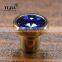 Gold Zinc Alloy Light Blue Cabinet Glass Crystal Knobs
