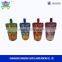 Center the seal packing with suction nozzle bag of fruit juice pouches