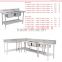 Stainless Steel restaurant kitchen double sink table