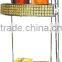 Bathroom cornor shampoo rack with golden skin
