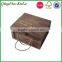 factory price eco friendly antique style wooden wine gift box with hinger lid