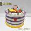 Fruit design ceramic candy jar