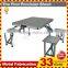 METAL FOLDING IRON TABLE AND CHAIRS WITH ALUMINUM LEGS