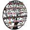Tree Design Black Metal Wall Mounted 6-Tier Nail Polish Organizer Rack Rack