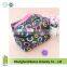 Fashion colorful printed make up bags/Multifunction cosmetic bags with mirror/Large compartment make up zipper bags