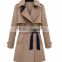 Factory supply high quality best price v neck long sleeve long style winter coats and jackets woman