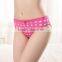 Fancy Five Star Printing Uderwear Plain Color Ladies Brief Soft Cotton Panties For Women